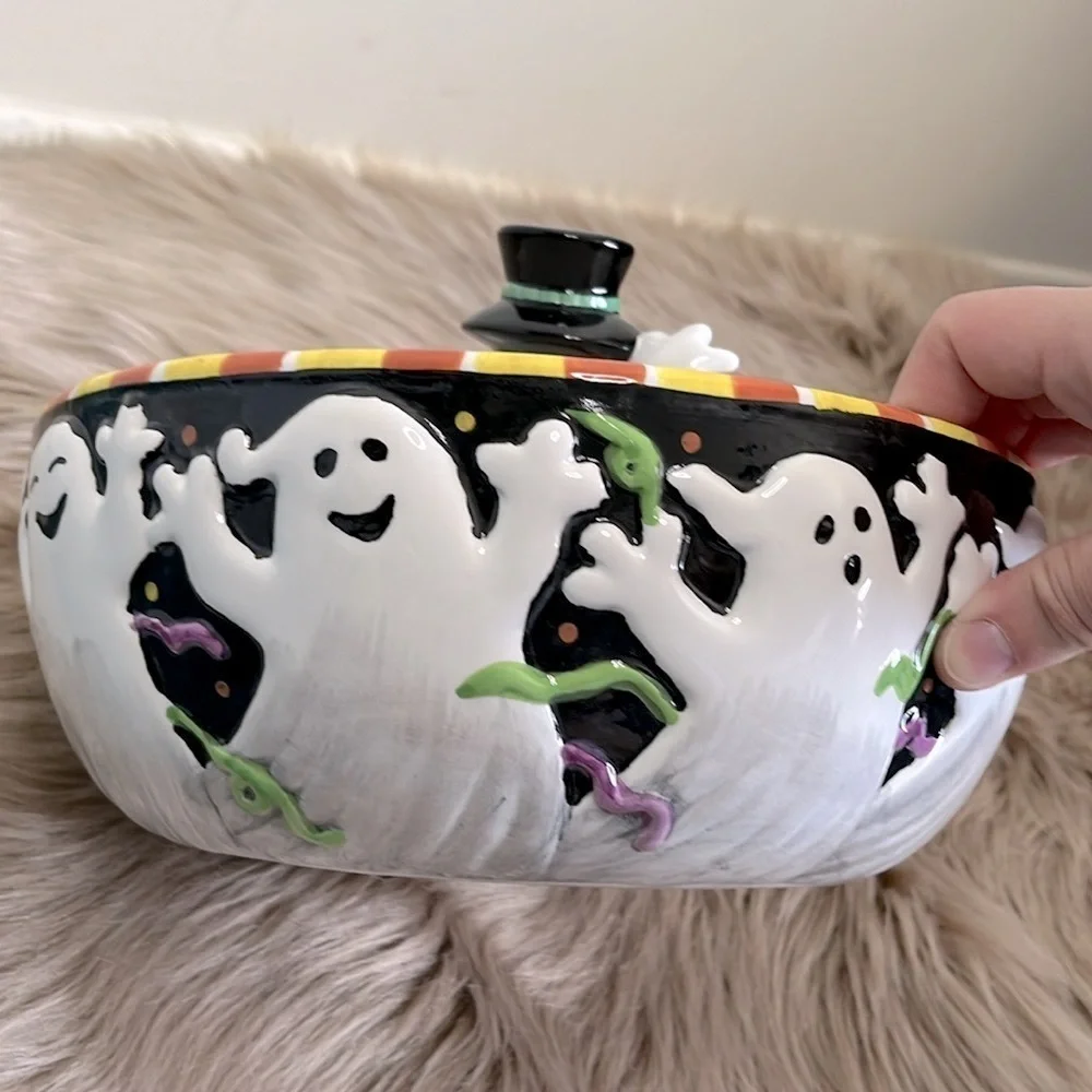 Halloween Ghost Ceramic Dish - Picture 5 of 8